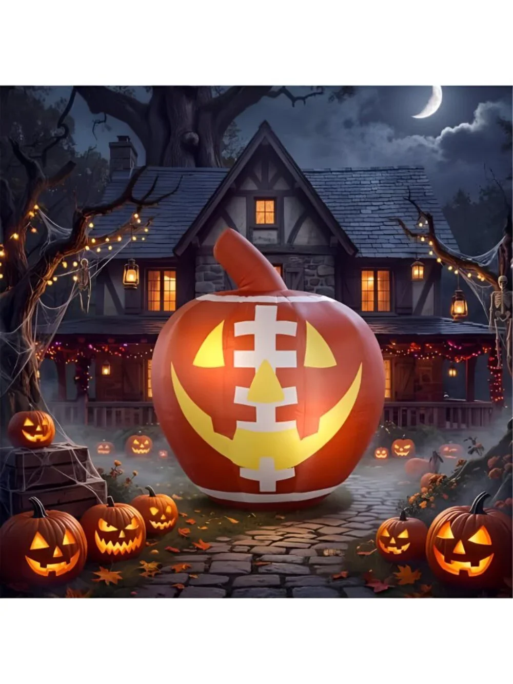 6ft Giant Halloween Inflatable Pumpkin Large Outdoor Decoration